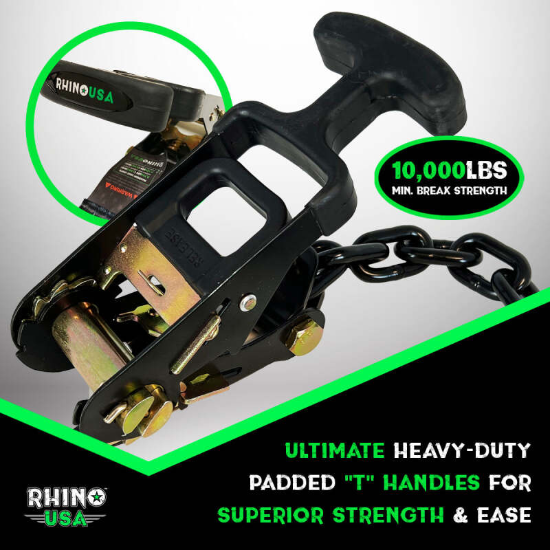 Rhino USA LASSO-STRAPS-GRN - RSALASSO-STRAPS-GRN - Rhino USA Lasso Straps; Basket Straps - Green - Shipped in Europe - Tuningsupply.com