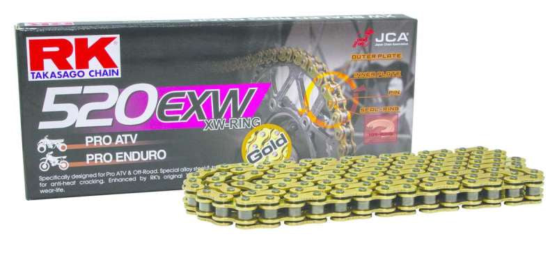 RK Chain GB520EXW-120 - RKCGB520EXW-120 - RK Chain GB520EXW-120L XW-Ring - Gold - Shipped in Europe - Tuningsupply.com