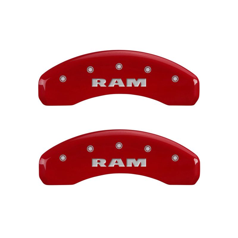 MGP 55001SRAMRD - MGP55001SRAMRD - MGP 4 Caliper Covers Engraved Front & Rear RAM Red finish silver ch - Shipped in Europe - Tuningsupply.com