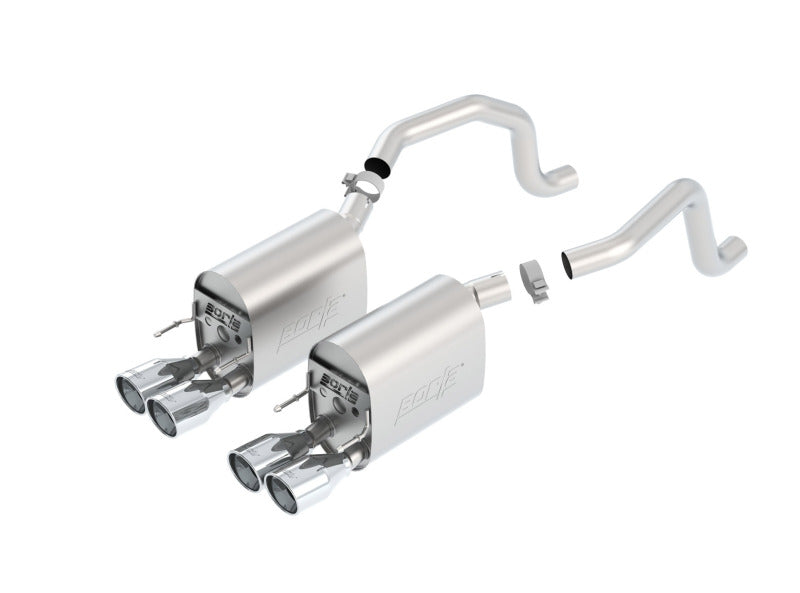 Borla 11811 - BOR11811 - Borla 09-12 Corvette Coupe/Conv 6.2L 8cyl 6spd RWD inS-Type IIin Exhaust (rear section only) - Shipped in Europe - Tuningsupply.com