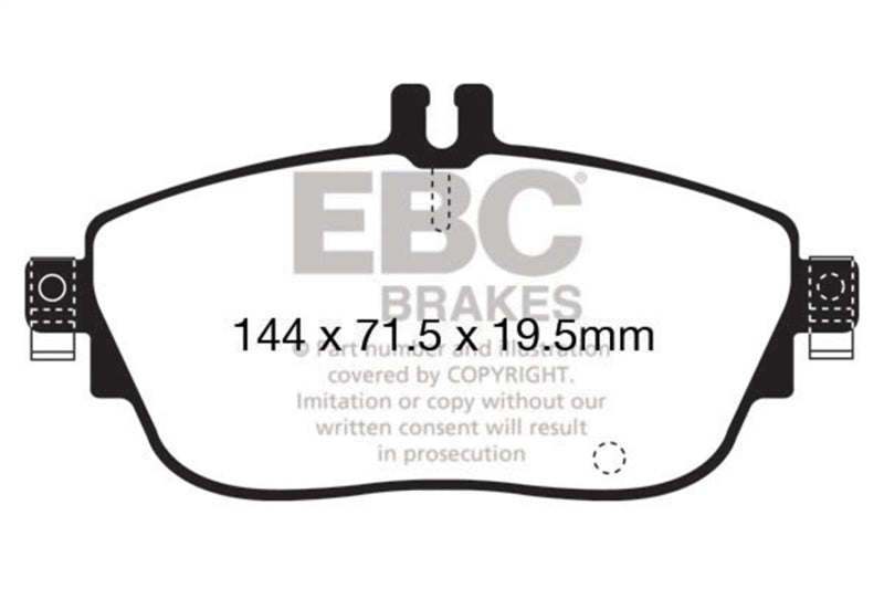 EBC UD1694 - EBCUD1694 - EBC 13+ Mercedes-Benz CLA250 2.0 Turbo Ultimax2 Front Brake Pads - Shipped in Europe - Tuningsupply.com