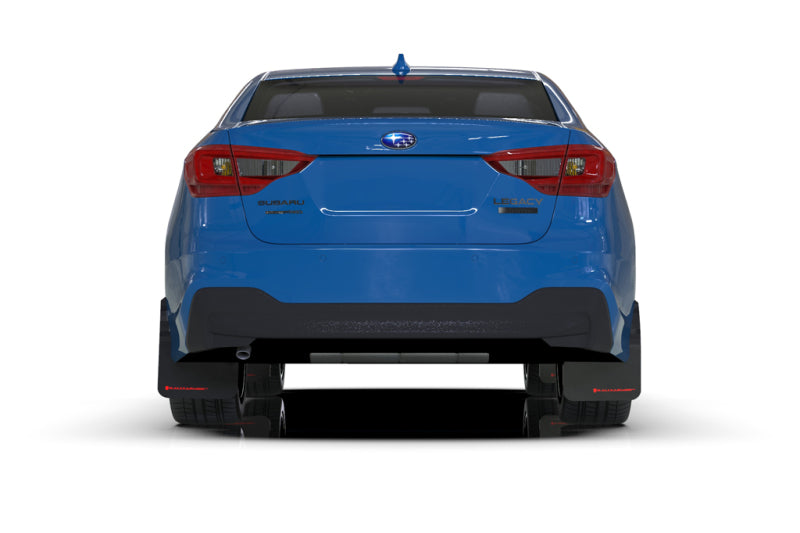 Rally Armor MF64-UR-BLK/BL - RALMF64-UR-BLK/BL - Rally Armor 20-25 Subaru Legacy Black UR Mud Flap w/Blue Logo - Shipped in Europe - Tuningsupply.com