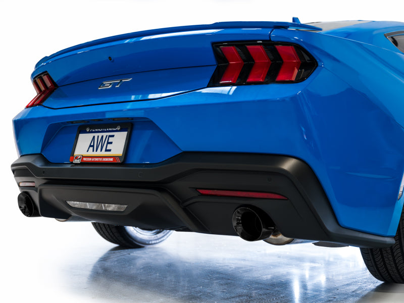 AWE Tuning 3015-33650 - AWE3015-33650 - AWE 2024 Ford Mustang GT Fastback S650 RWD Touring Catback Exhaust w/ Dual Diamond Black Tips - Shipped in Europe - Tuningsupply.com