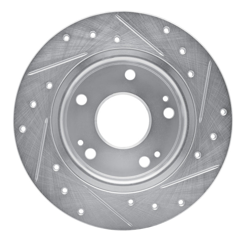 R1 Concepts 631-59059L - RNC631-59059L - R1 16-25 Honda Civic Hatchback Rear Left Drilled & Slotted Silver Brake Rotor - Shipped in Europe - Tuningsupply.com