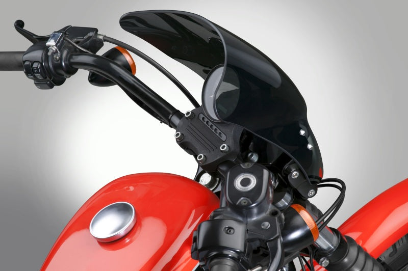 National Cycle N2831-002 - NATN2831-002 - National Cycle Fits up to 48 mm. O.D. Mohawk Black Hardware/Straight Bracket/Windshield - Dark Tint - Shipped in Europe - Tuningsupply.com
