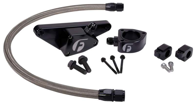 Fleece Performance FPE-CLNTBYPS-CUMMINS-MAN-SS - FPEFPE-CLNTBYPS-CUMMINS-MAN-SS - Fleece Performance 03-07 Manual Transmission Cummins Coolant Bypass Kit w/ SS Braided Line - Shipped in Europe - Tuningsupply.com