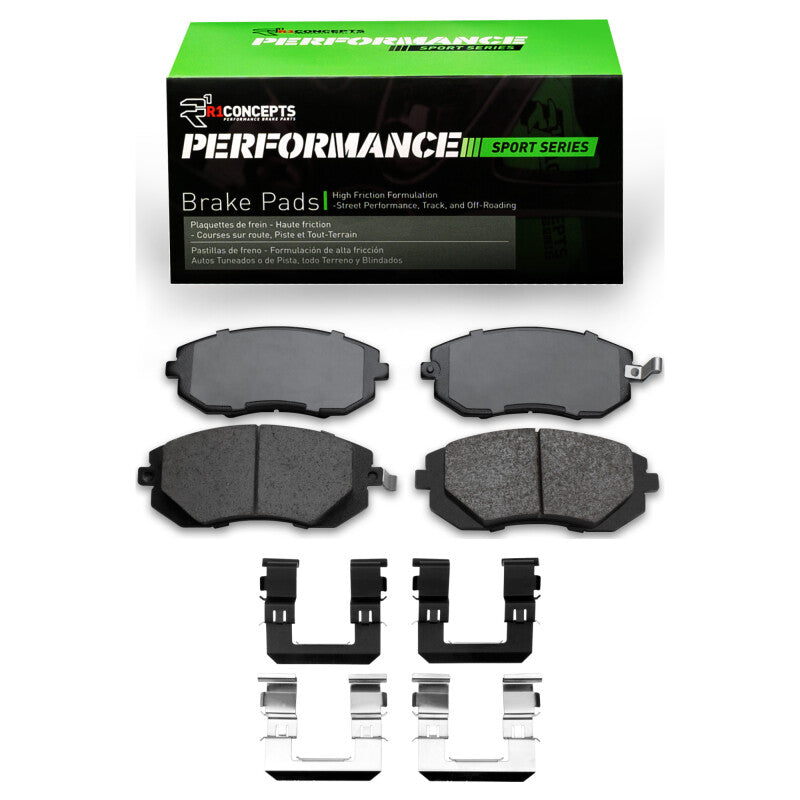 R1 Concepts 2115-0929-01 - RNC2115-0929-01 - R1 02-07 Subaru WRX Front R1 Performance Sport Pads & Hardware Kit - Shipped in Europe - Tuningsupply.com