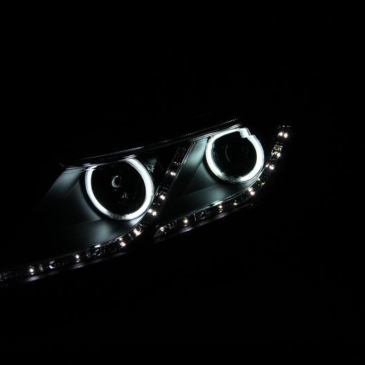 ANZO 121460 - ANZ121460 - ANZO 2011-2013 Kia Optima Projector Headlights w/ Halo Black (CCFL) - Shipped in Europe - Tuningsupply.com