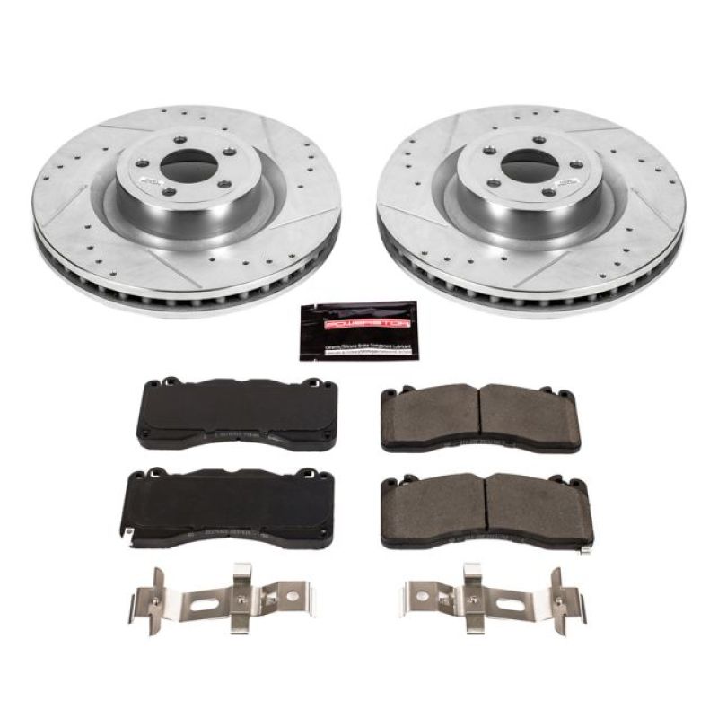PowerStop K6811 - PSBK6811 - Power Stop 15-22 Ford Mustang Front Z23 Evolution Brake Kit - Shipped in Europe - Tuningsupply.com
