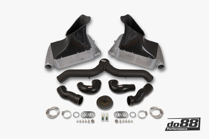 do88 BIG-140SV - DOBBIG-140SV - do88 07-09 Porsche 911 Turbo/GT2 (997.1) BigPack Intercooler Kit w/Black Pipe - Shipped in Europe - Tuningsupply.com