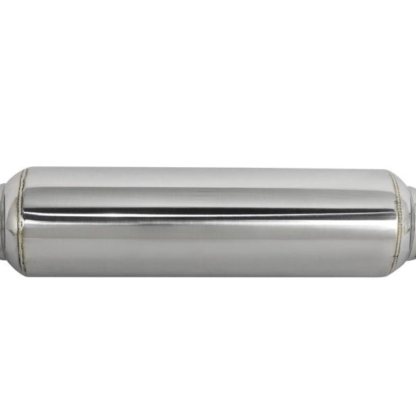 aFe 49M10002 - AFE49M10002 - aFe MACH Force-Xp 304 Stainless Steel Resonator 2.5in Inlet/Outlet x 4in Dia x 15in Body x 19in L - Shipped in Europe - Tuningsupply.com