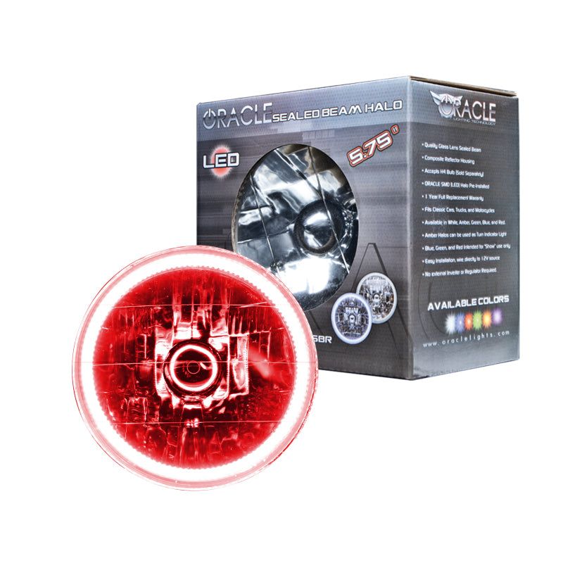 ORACLE Lighting 6904-003 - ORL6904-003 - Oracle Pre-Installed Lights 5.75 IN. Sealed Beam - Red Halo - Shipped in Europe - Tuningsupply.com
