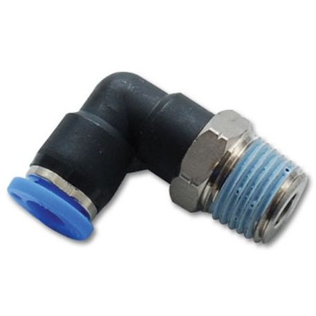 Vibrant 2668 - VIB2668 - Vibrant Male Elbow Pneumatic Vacuum Fitting (1/4in NPT Thread) - for use with 3/8in(9.5mm) OD tubing - Shipped in Europe - Tuningsupply.com