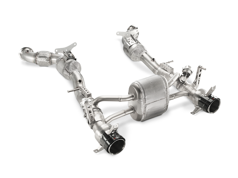 Akrapovic MTP-FE488H - AKRMTP-FE488H - Akrapovic 16-17 Ferrari 488 GTB/488 Spyder Slip-On Line (Titanium) w/ Carbon Tips - Shipped in Europe - Tuningsupply.com