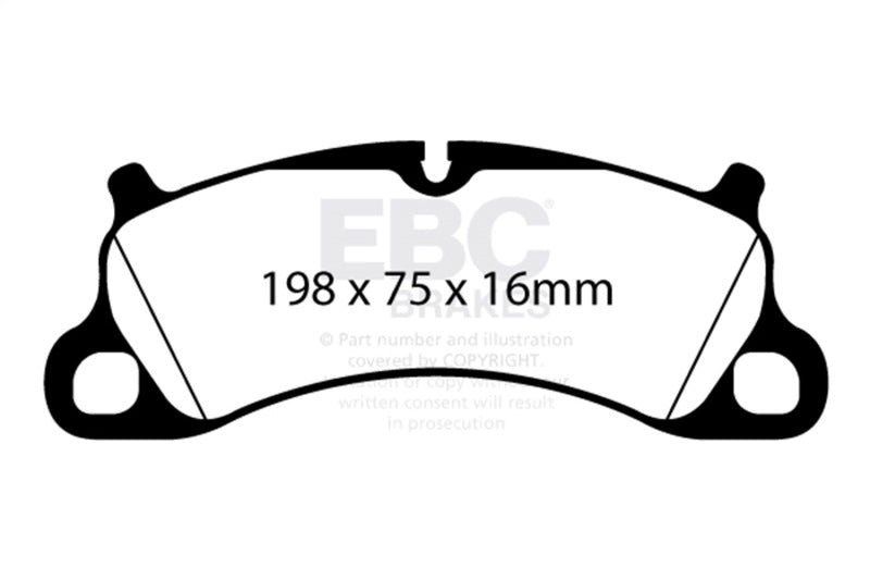 EBC DP52144NDX - EBCDP52144NDX - EBC 12-15 Porsche 911 (991) Carrera S 3.8L (Cast Iron Rotor Only) Bluestuff Front Brake Pads - Shipped in Europe - Tuningsupply.com