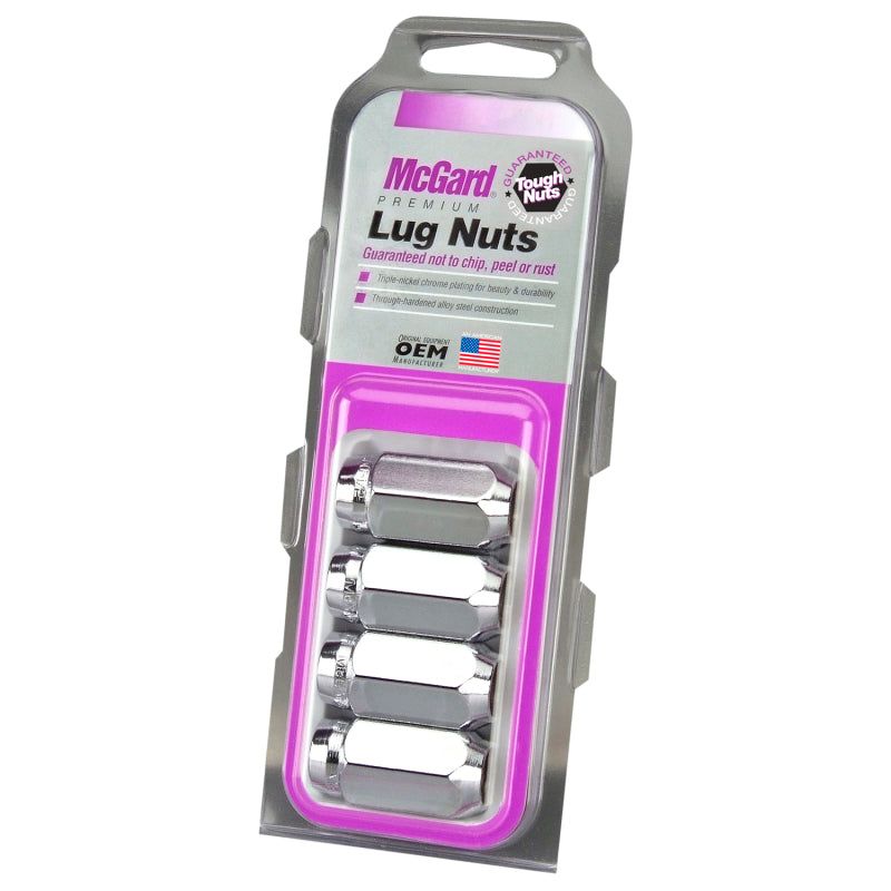 McGard 64069 - MCG64069 - McGard Hex Lug Nut (Cone Seat) M14X1.5 / 22mm Hex / 1.635in. Length (4-Pack) - Chrome - Shipped in Europe - Tuningsupply.com
