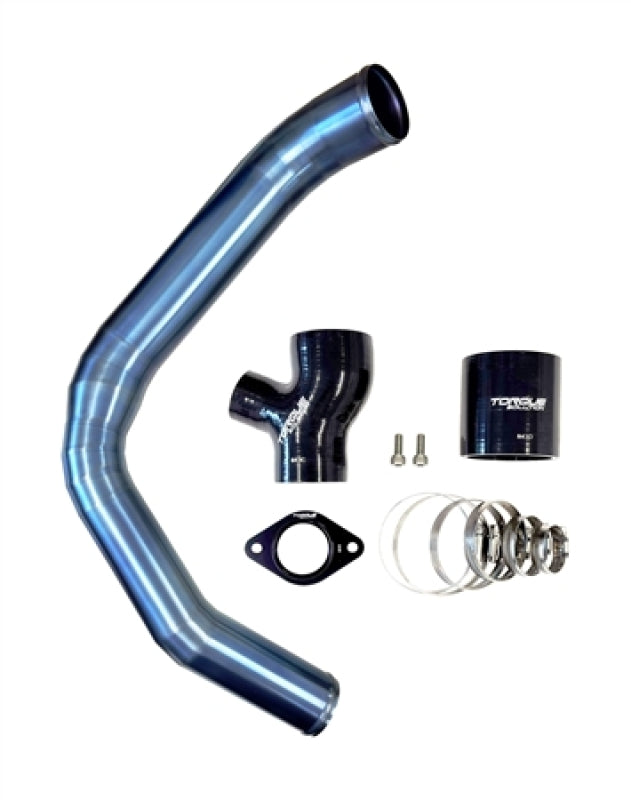 Torque Solution TS-SU-843-BU - TQSTS-SU-843-BU - Torque Solution 15-21 Subaru WRX Top Mount Charge Pipe - Titanium Burnt Blue - Shipped in Europe - Tuningsupply.com