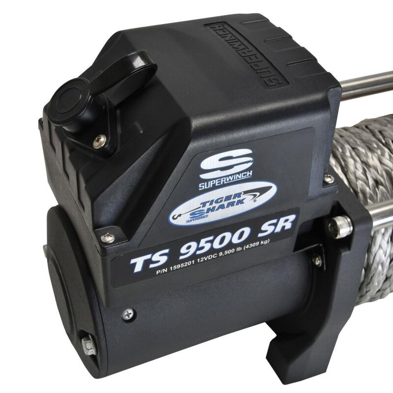 Superwinch 1595201 - SUW1595201 - Superwinch 9500 LBS 12V DC 3/8in x 80ft Synthetic Rope Tiger Shark 9500 Winch - Shipped in Europe - Tuningsupply.com