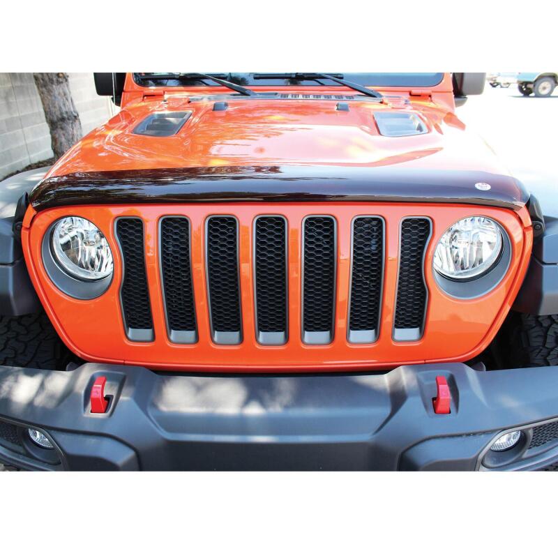 Westin 72-90152 - WES72-90152 - Westin 2018 Jeep Wrangler JL Wade Platinum Bug Shield - Smoke - Shipped in Europe - Tuningsupply.com