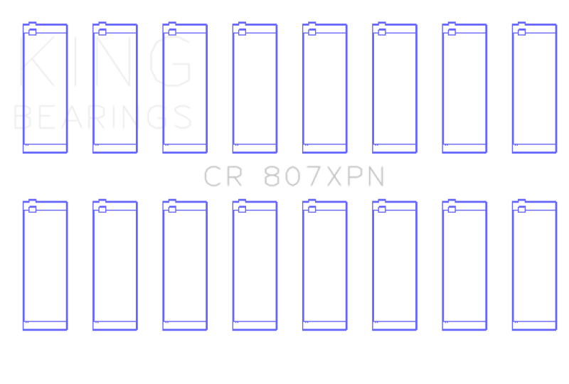 King Engine Bearings GCR807XPN - KINGCR807XPN - King Engine Bearings Chevy LS1/LS6/LS3 Performance Rod Bearing Set - Size STD - Shipped in Europe - Tuningsupply.com