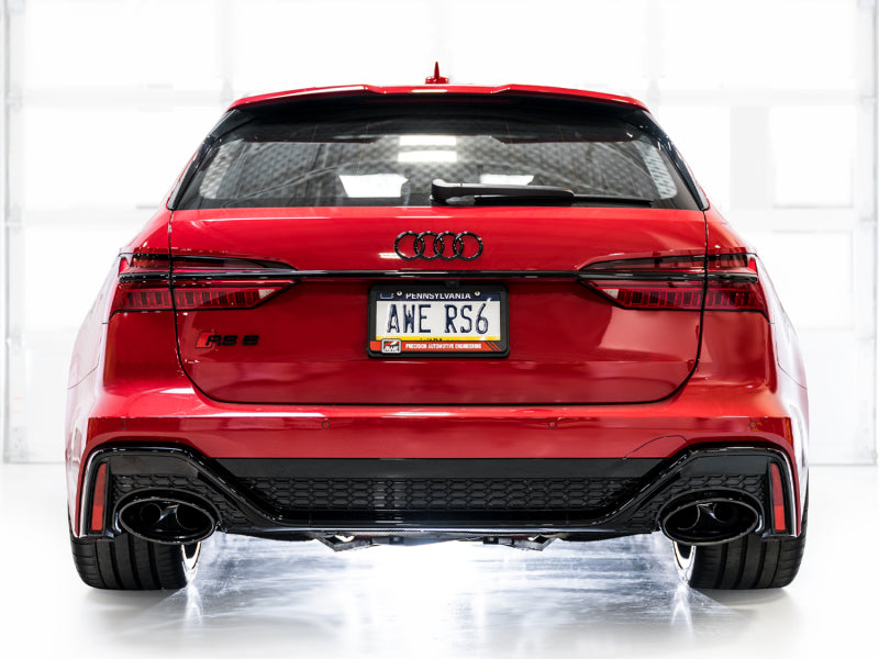 AWE Tuning 3025-33776 - AWE3025-33776 - AWE Tuning 21-23 Audi C8 RS6/RS7 SwitchPath Cat-back Exhaust - Diamond Black Tips - Shipped in Europe - Tuningsupply.com