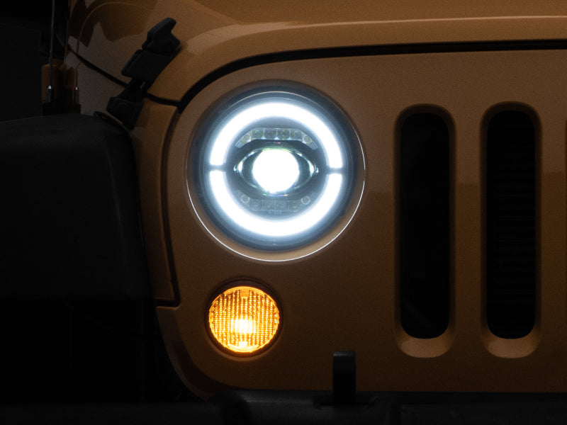 Raxiom J132813 - RAXJ132813 - Raxiom 07-18 Jeep Wrangler JK Axial Series LED Headlights- Black Housing (Clear Lens) - Shipped in Europe - Tuningsupply.com