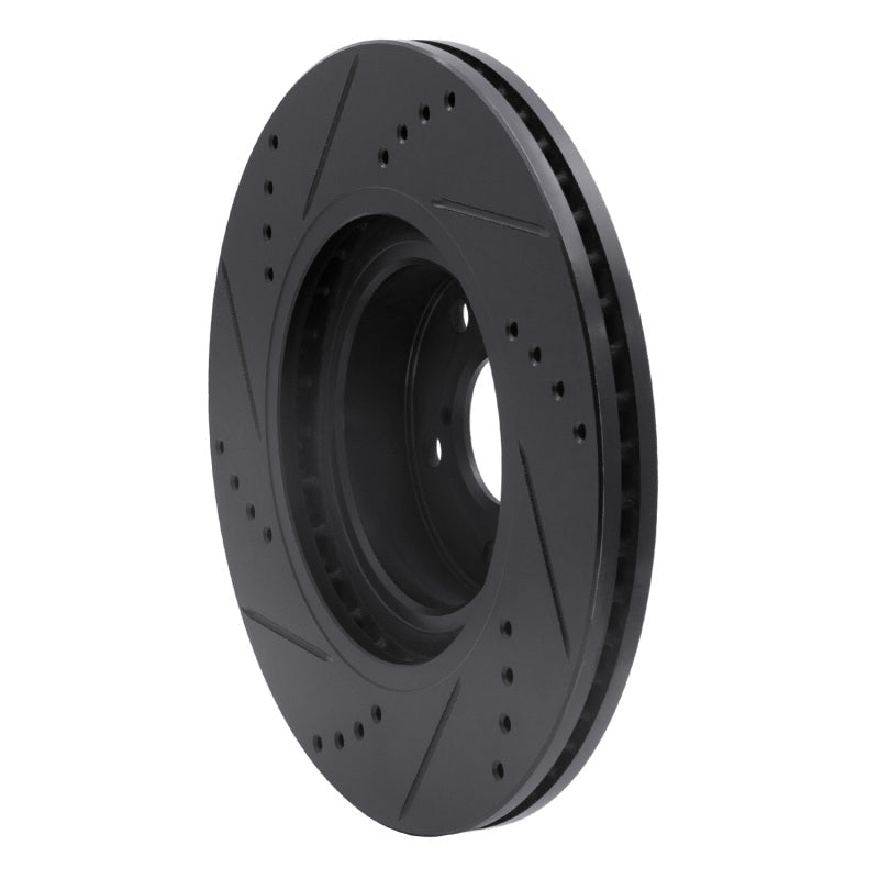 R1 Concepts 633-13034R - RNC633-13034R - R1 04-25 Scion FR-S Front Right Drilled & Slotted Black Brake Rotor - Shipped in Europe - Tuningsupply.com