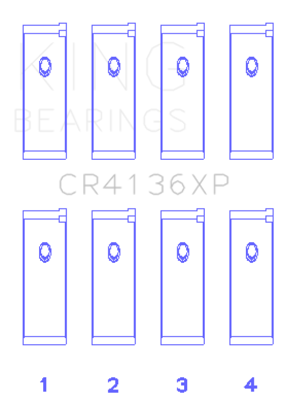 King Engine Bearings GCR4136XPSTDX - KINGCR4136XPSTDX - King Engine Bearings Nissan SR20DE/DET RWD (2.0L) Performance Rod Bearing Set - Size STDX - Shipped in Europe - Tuningsupply.com