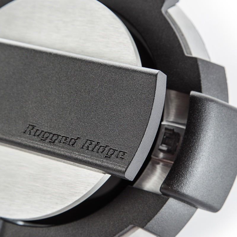 Rugged Ridge 11425.10 - RUG11425.10 - Rugged Ridge Elite Fuel Door Non-Lock Brushed Alum 07-18 Jeep Wrangler JK - Shipped in Europe - Tuningsupply.com