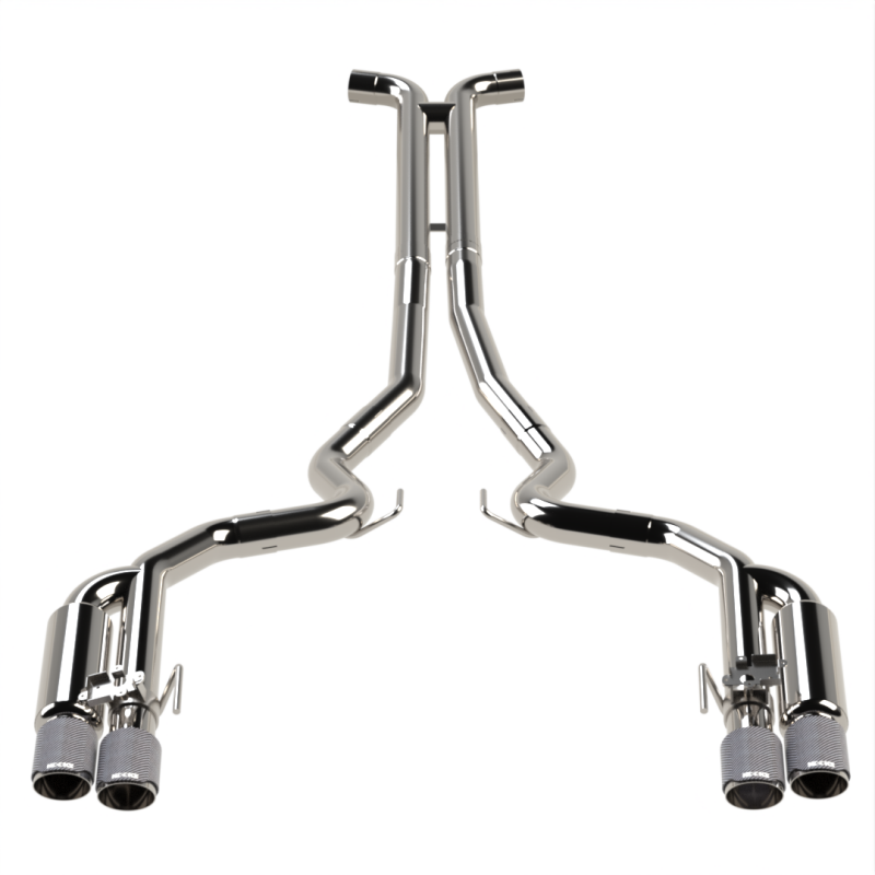 Kooks Headers 11514520 - KSH11514520 - Kooks 18-24 Ford Mustang GT 5.0 3in. Valved Shotgun Cat-Back Exhaust - Carbon Tips - Shipped in Europe - Tuningsupply.com