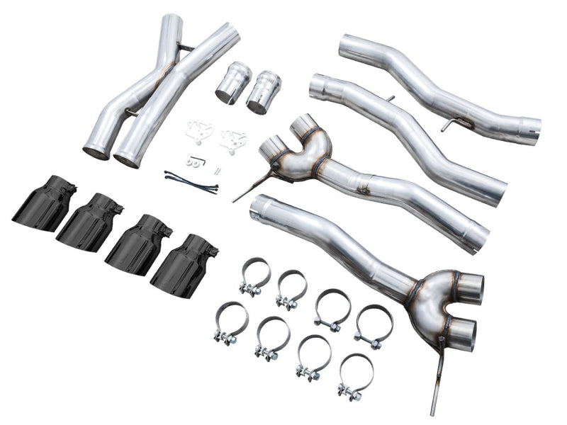 AWE Tuning 3020-42482 - AWE3020-42482 - AWE Track Edition Catback Exhaust for BMW G8X M3/M4 - Diamond Black Tips - Shipped in Europe - Tuningsupply.com