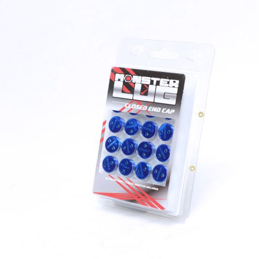 Wheel Mate 33007U - WHM33007U - Wheel Mate Monster Lug Caps M14x1.50 Set of 20 - Blue - Plastic - Shipped in Europe - Tuningsupply.com
