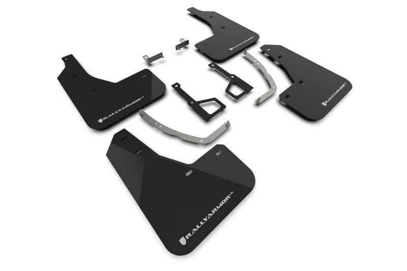 Rally Armor MF127-UR-BLK-WH - RALMF127-UR-BLK-WH - Rally Armor 2025 Hyundai Ioniq 5 XRT Black Mud Flap White Logo - Shipped in Europe - Tuningsupply.com