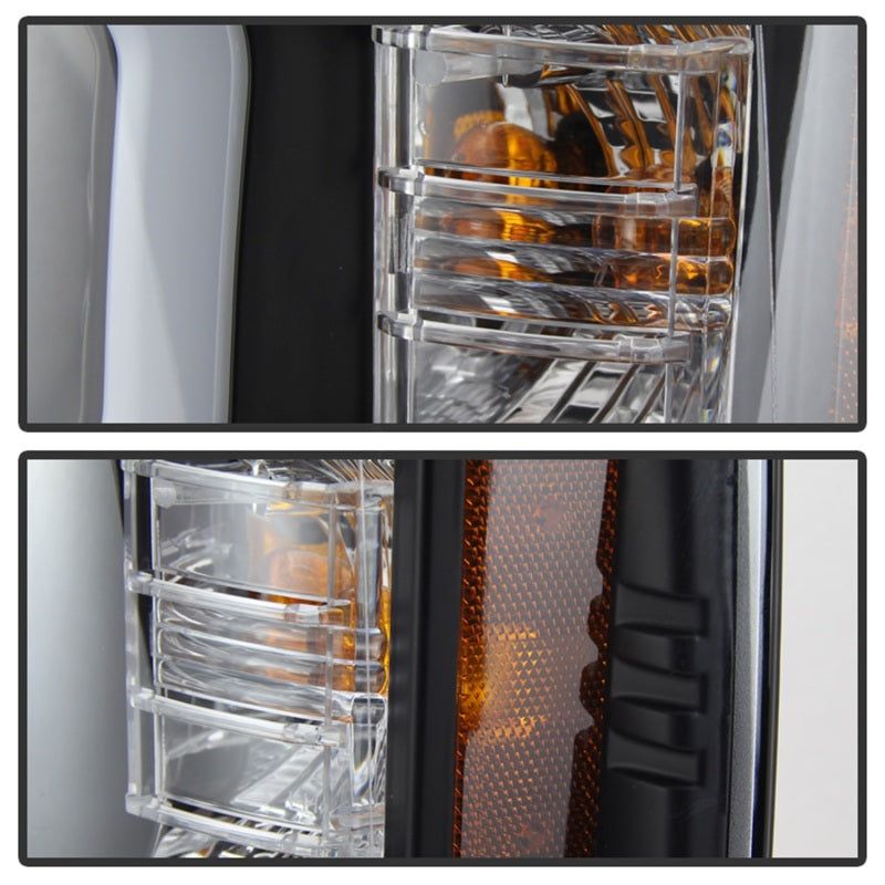 SPYDER 5079473 - SPY5079473 - Spyder Chevy Silverado 1500 14-16 Projector Headlights Light Bar DRL Blk PRO-YD-CS14-LBDRL-BK - Shipped in Europe - Tuningsupply.com