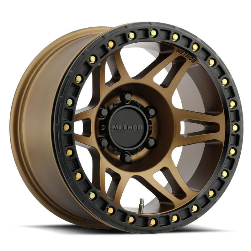 Method Wheels MR10679080944B - MRWMR10679080944B - Method MR106 Beadlock 17x9 -44mm Offset 8x6.5 130.81mm CB Method Bronze w/BH-H36125 Wheel - Shipped in Europe - Tuningsupply.com