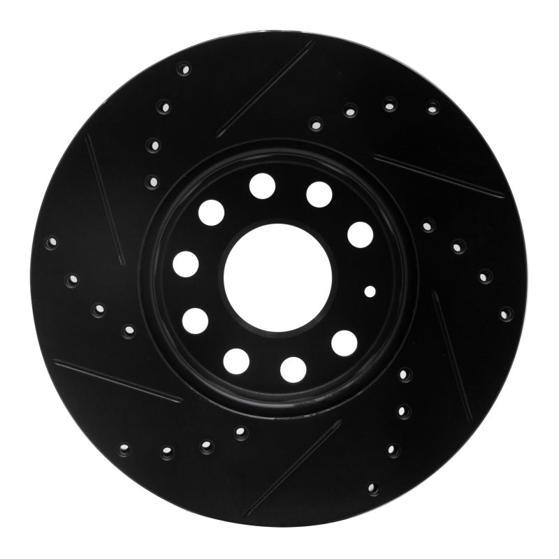 R1 Concepts 633-74028R - RNC633-74028R - R1 05-25 Audi A3 (Mexico) Front Right Drilled & Slotted Black Brake Rotor - Shipped in Europe - Tuningsupply.com