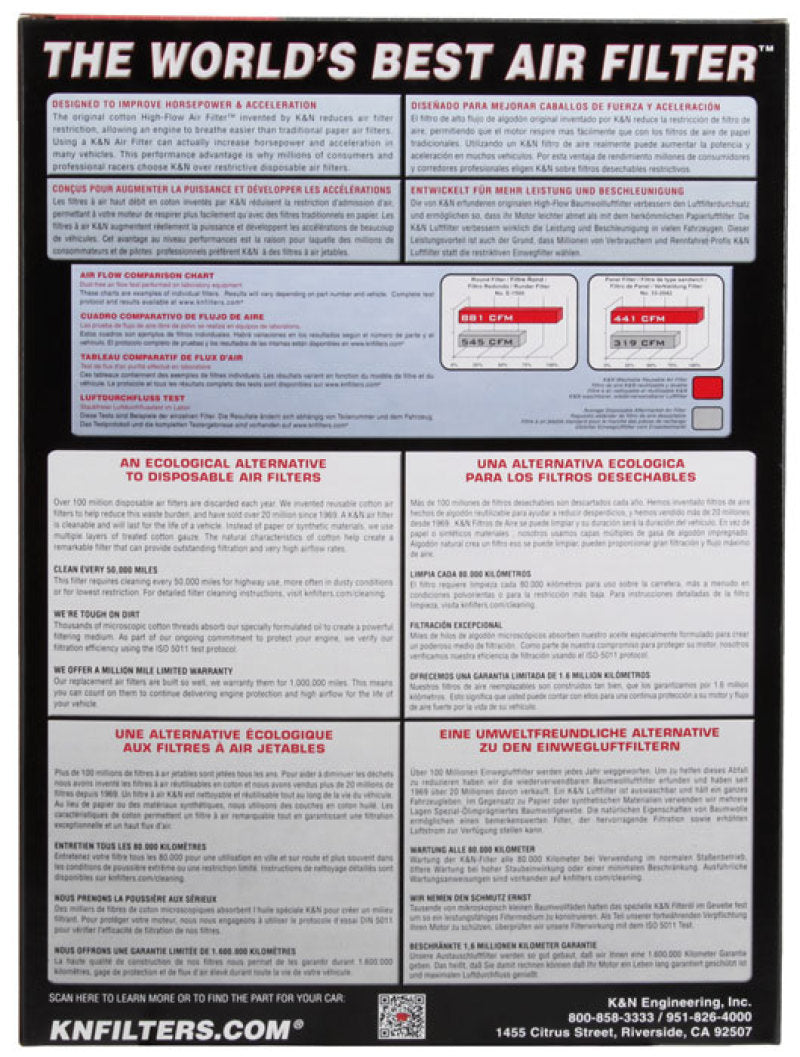 K&N Engineering 33-5098 - KNN33-5098 - K&N 2020 Chevrolet Silverado 2500/3500 6.6L Diesel Drop In Replacement Air Filter - Shipped in Europe - Tuningsupply.com