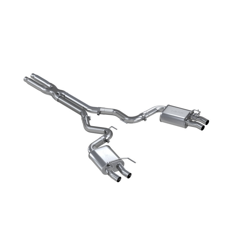 MBRP PS7201304 - MBRPS7201304 - MBRP 16-20 Ford GT350/GT350R Dual Quad Split Rear Outlet 3in Cat Back T304 Exhaust - Shipped in Europe - Tuningsupply.com