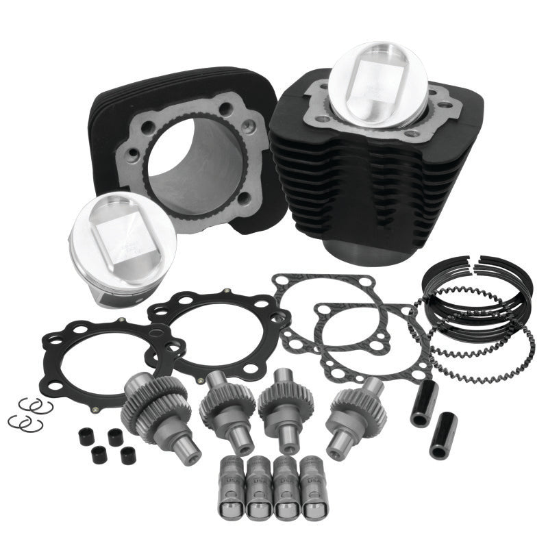 S&S Cycle 910-0701 - SSC910-0701 - S&S Cycle 00-21 Sportster Models 1200cc to 1250cc Hooligan Kit - Wrinkle Black - Shipped in Europe - Tuningsupply.com