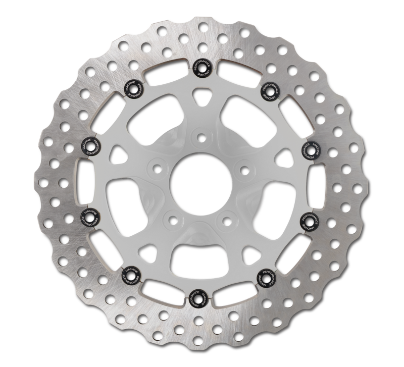 Performance Machine 0133-2606S-CH - PFM0133-2606S-CH - Performance Machine Disc Carr Dominator 320Mm X .20 Ff No O/S Front Chrome - Shipped in Europe - Tuningsupply.com