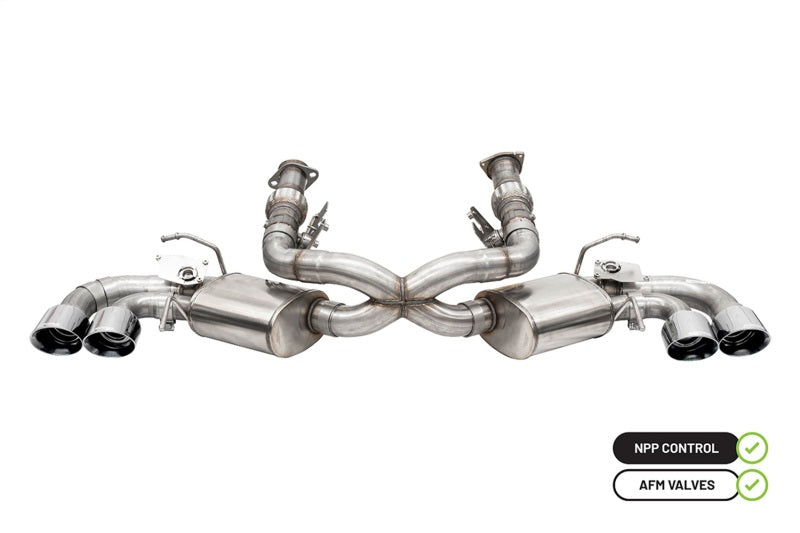 CORSA Performance 21100 - COR21100 - Corsa 2020-25 Corvette C8 3in Valved Cat-Back 4.5in Pol Quad Tips - Fits Factory Perf Exhaust w/ AFM - Shipped in Europe - Tuningsupply.com