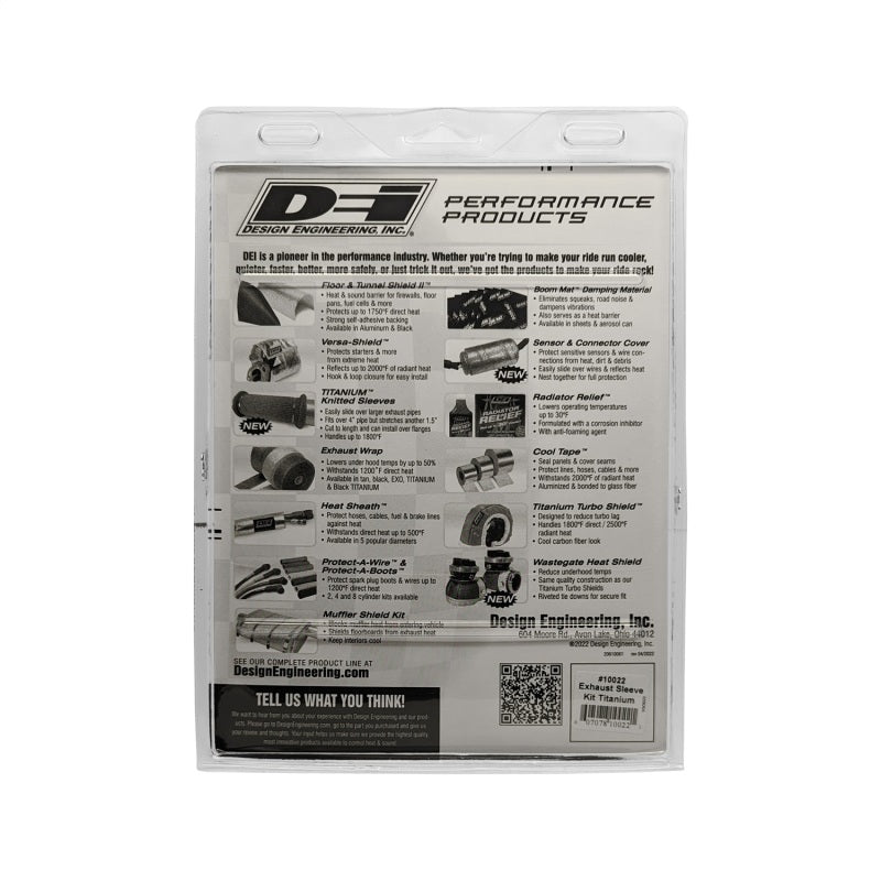 DEI 10022 - DEI10022 - DEI Powersport Exhaust Sleeve Kit - Titanium - Shipped in Europe - Tuningsupply.com