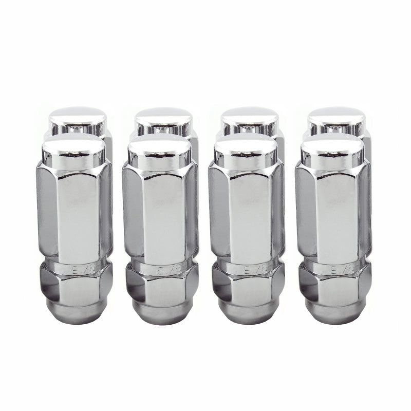 McGard 64806 - MCG64806 - McGard Hex Lug Nut (Cone Seat / Duplex) 9/16-18 / 7/8 Hex / 2.5in. Length (8-Pack) - Chrome - Shipped in Europe - Tuningsupply.com