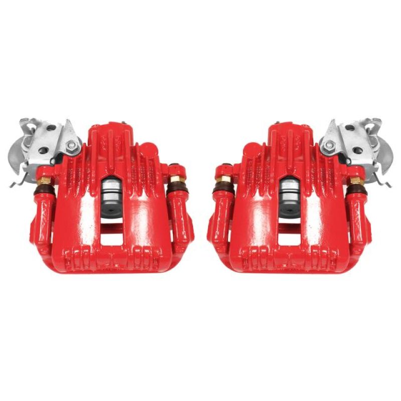 PowerStop S4540 - PSBS4540 - Power Stop 93-97 Chevrolet Camaro Rear Red Calipers w/Brackets - Pair - Shipped in Europe - Tuningsupply.com