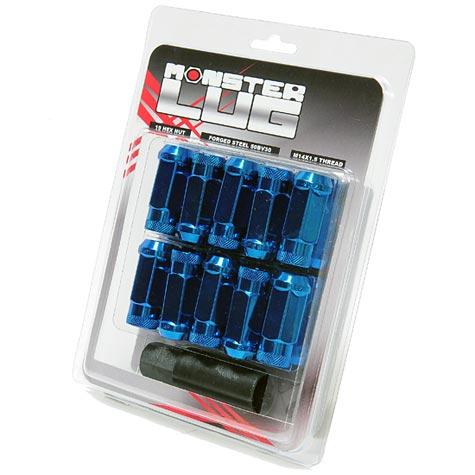 Wheel Mate 33006U - WHM33006U - Wheel Mate Monster Open End Lug Nut Set of 20 - Blue 14x1.50 - Shipped in Europe - Tuningsupply.com