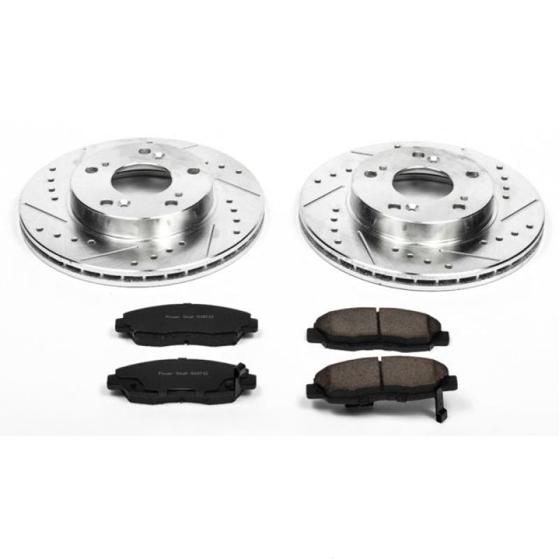 PowerStop K2384 - PSBK2384 - Power Stop 06-11 Honda Civic Front Z23 Evolution Sport Brake Kit - Shipped in Europe - Tuningsupply.com