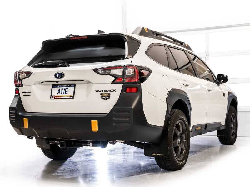 AWE Tuning 3015-38246 - AWE3015-38246 - AWE 20-25 Subaru Outback (Wilderness & XT) 0FG Catback Exhaust w/Dual BashGuards - Shipped in Europe - Tuningsupply.com