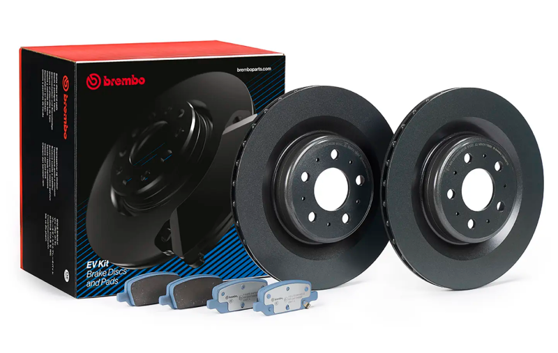 Brembo OE KT08004 - BREKT08004 - Brembo OE 17-21 Tesla Model 3/20-21 Model Y EV Brake Kit - Rear - Shipped in Europe - Tuningsupply.com