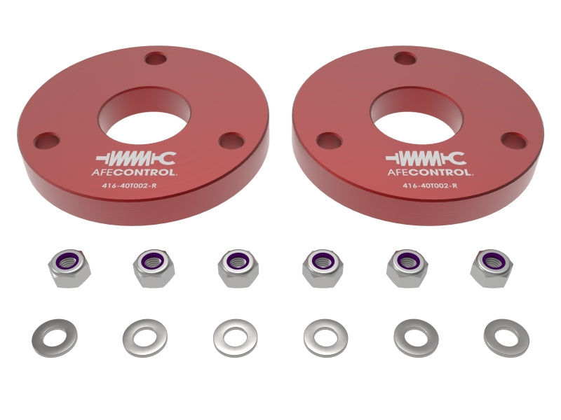 aFe 416-40T002-R - AFE416-40T002-R - aFe CONTROL 23-24 Chevrolet Colorado ZR2 / GMC Canyon AT4X L4 2.7L (t) 1.25in Leveling Kit - Red - Shipped in Europe - Tuningsupply.com