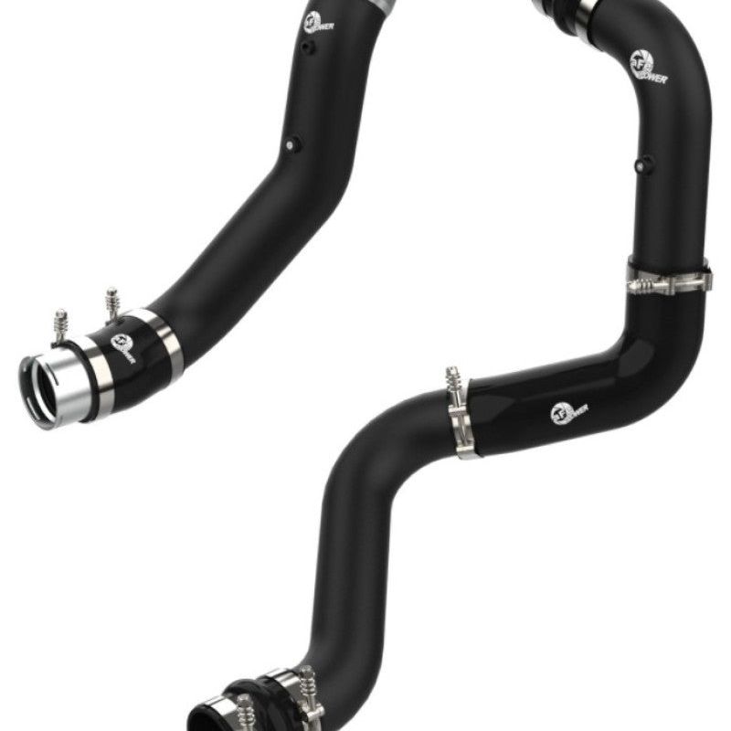 aFe 46-20444-B - AFE46-20444-B - aFe BladeRunner Black 3in Aluminum Charge Pipe Kit 20-21 GM Diesel Trucks V8-6.6L (td) L5P - Shipped in Europe - Tuningsupply.com
